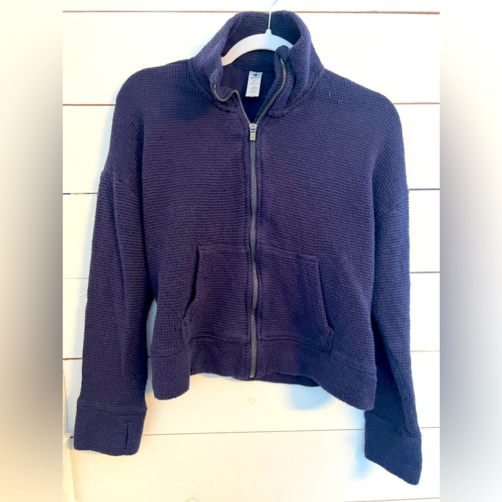 90 Degree by Reflex.  Blue zip-up hoodie.  Size Large